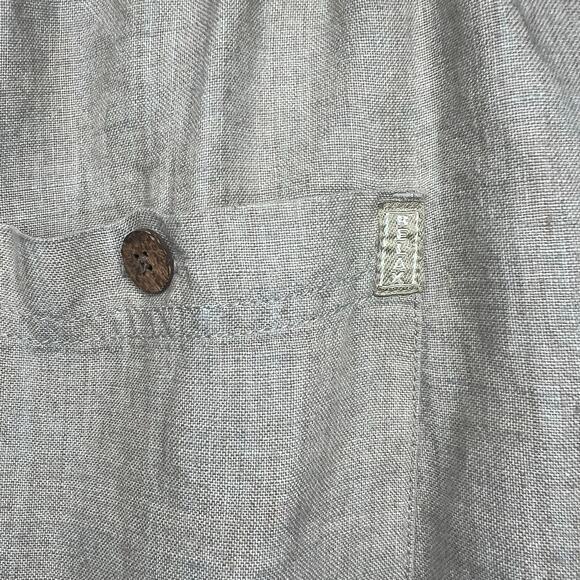 Tommy Bahama Women's Relax Tan 100% Linen Pants Large Button Zip Elastic Waist - Picture 8 of 12